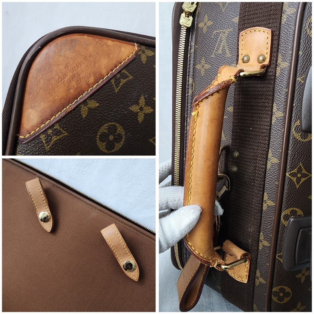 Auth Louis Vuitton Brown Monogram Pegas 55 Luggage Travel Bag - Picture 8 of 8
